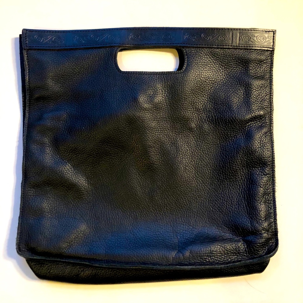 Black on Black All Leather Bag